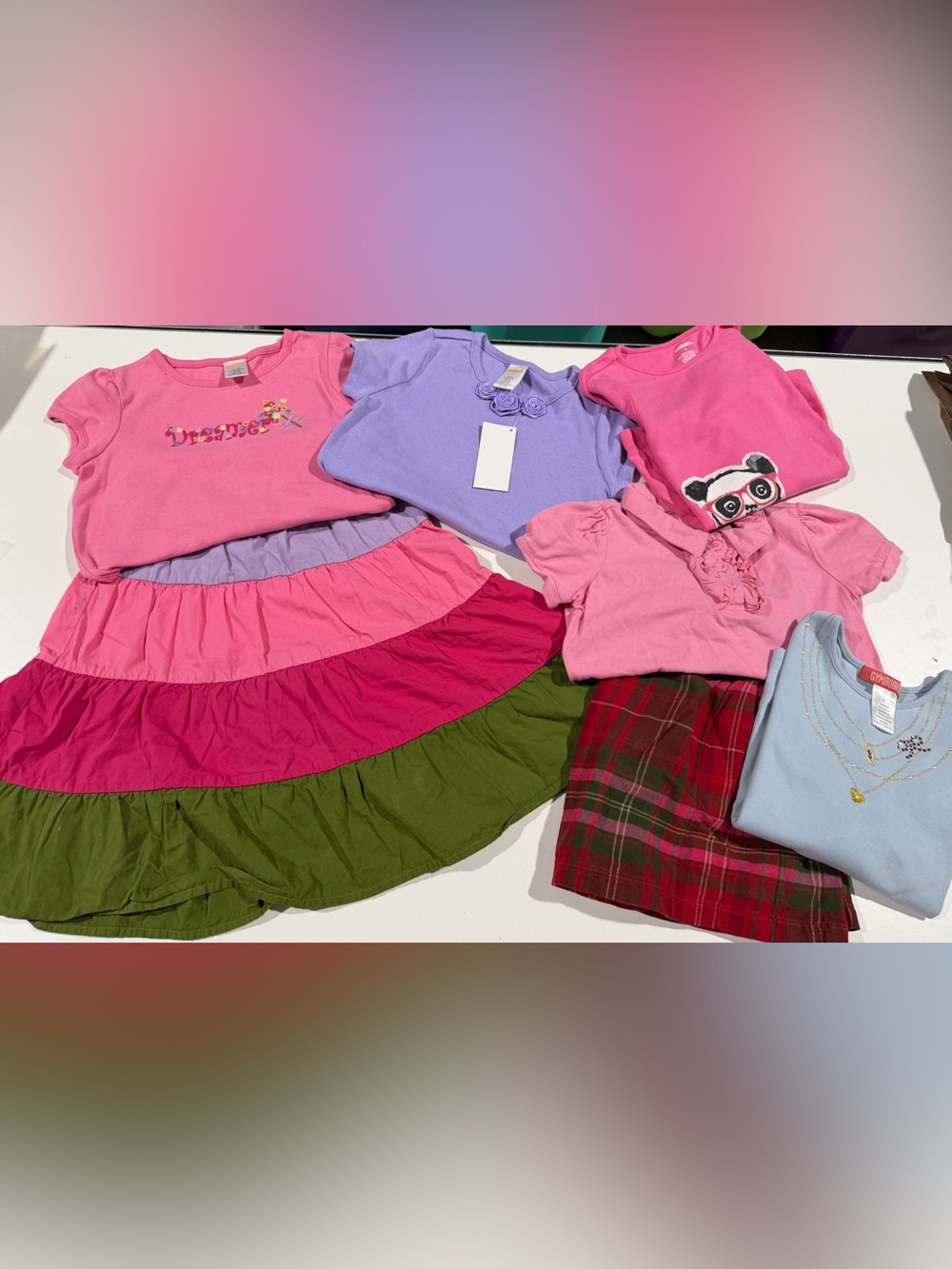Lot of GYMBOREE Size 5 Girls Clothing, NWT EUC, Skirts Tops